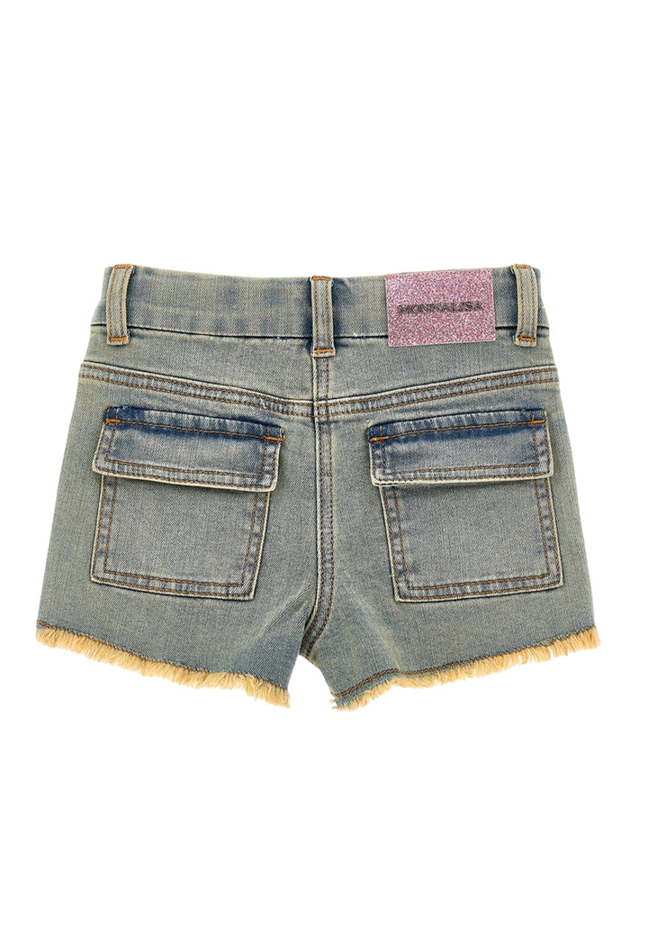 Short denim grigio per bambina