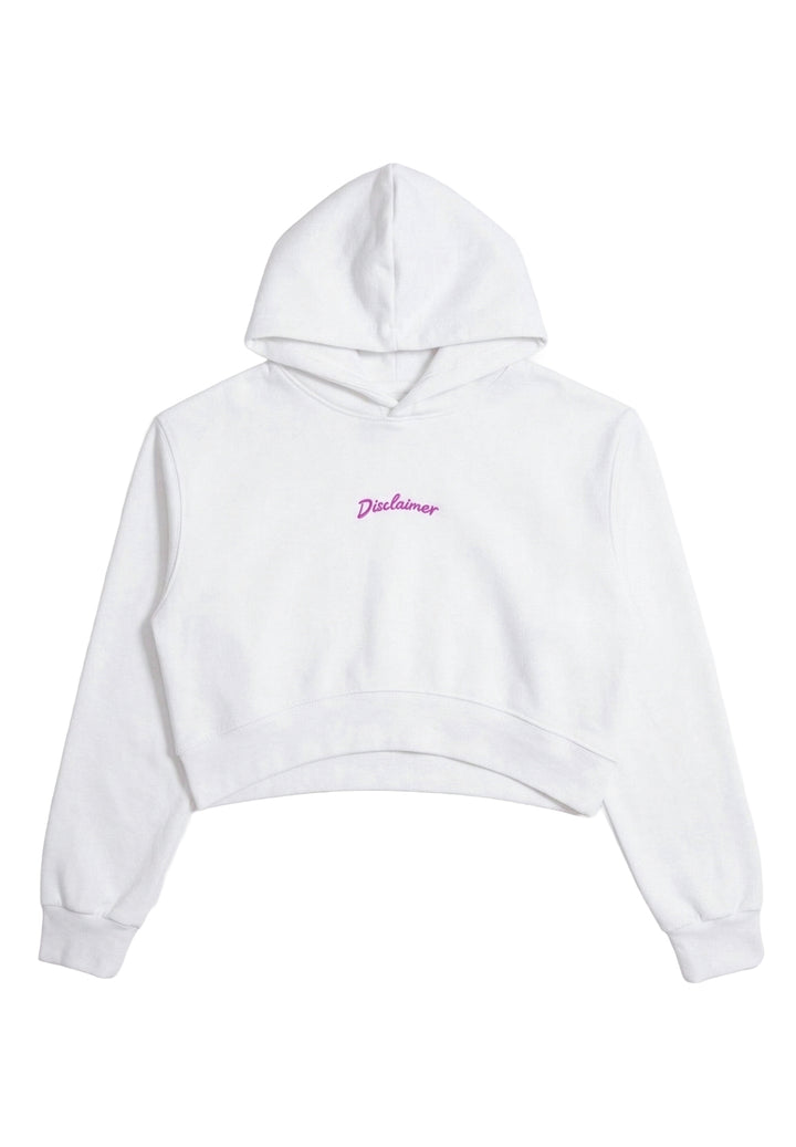 Felpa cappuccio bianca per bambina