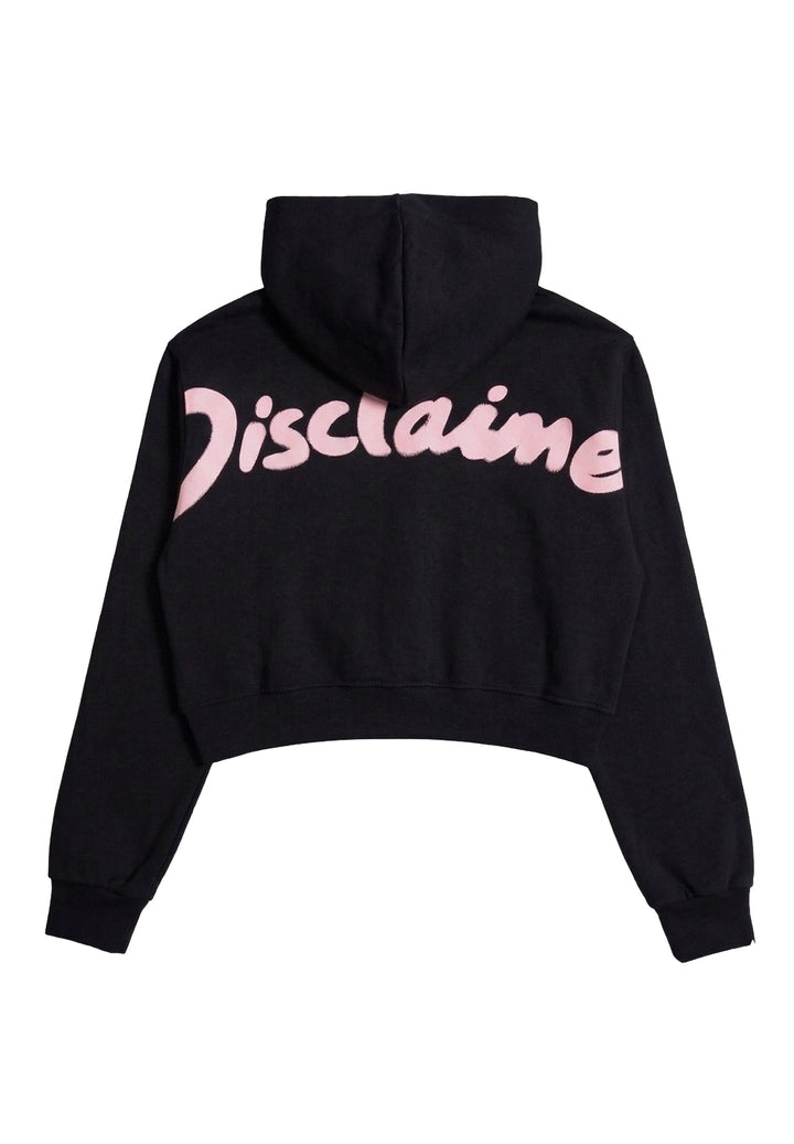 Felpa cappuccio nera per bambina