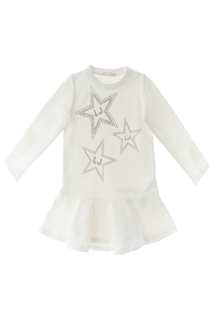 Vestito felpa bianco per bambina