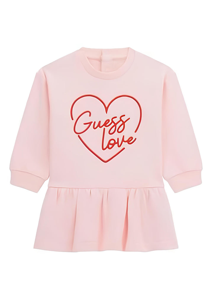 Pink sweatshirt dress for girls