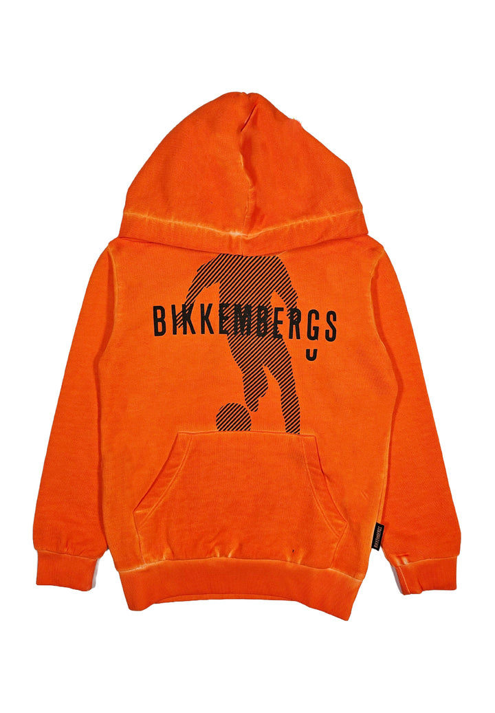 Orange hooded sweatshirt for boy