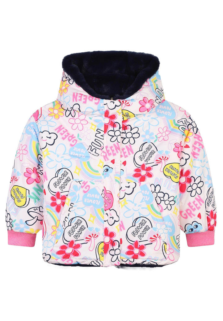 Reversible multicolor jacket for girls