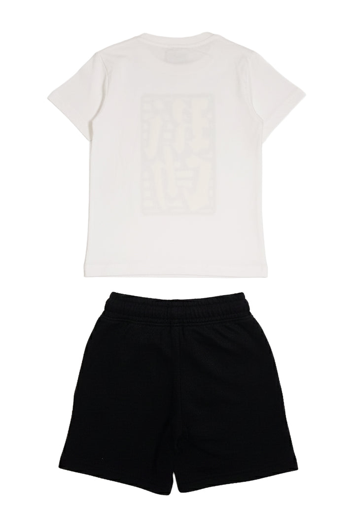 Completo bianco-nero per bambino