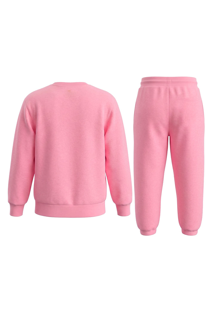Completo felpa rosa per bambina