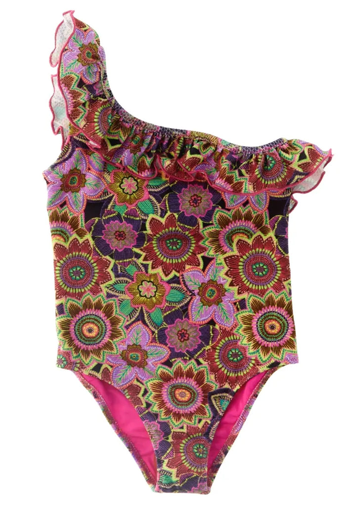 Costume intero multicolor per bambina