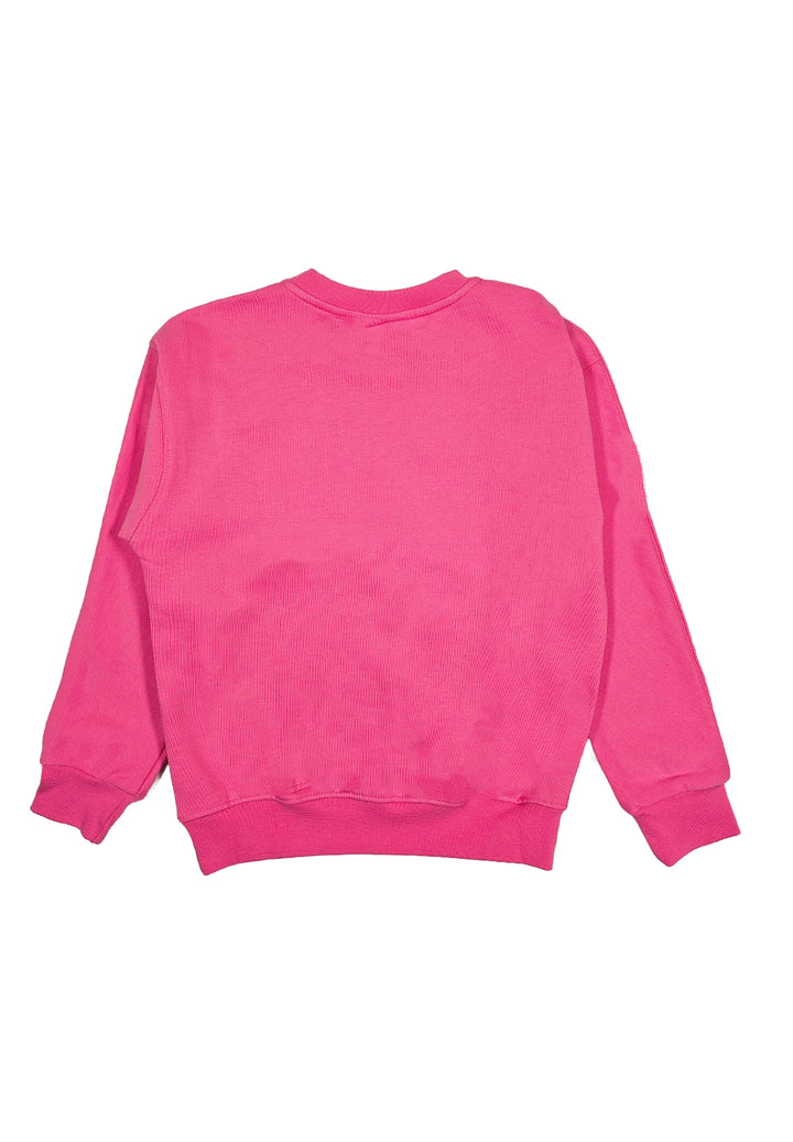 Fuchsiafarbenes Rundhals-Sweatshirt für Jungen