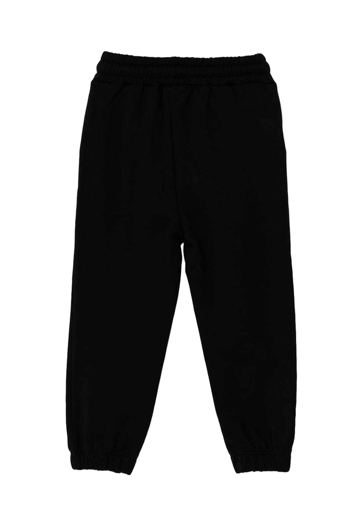 Pantalone felpa nero per neonata
