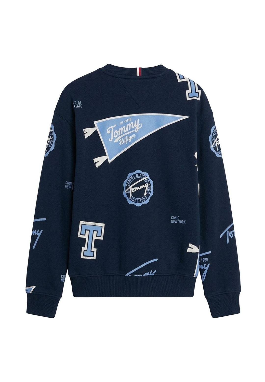 Felpa girocollo blu navy per bambino