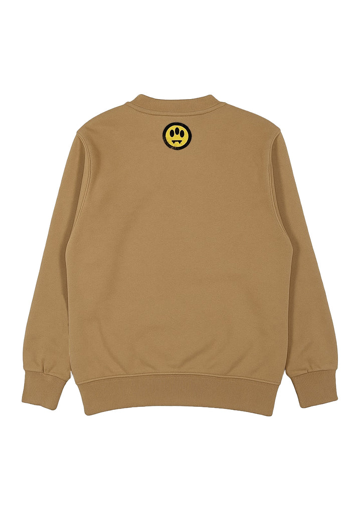 Felpa girocollo marrone unisex