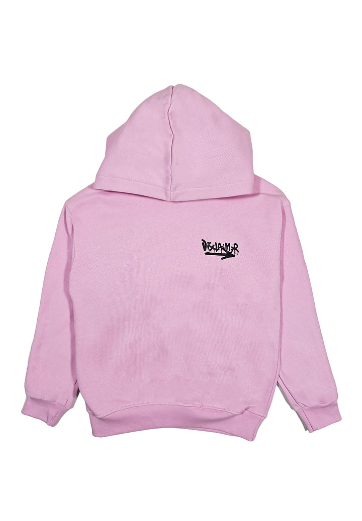 Pink hooded sweatshirt for girls