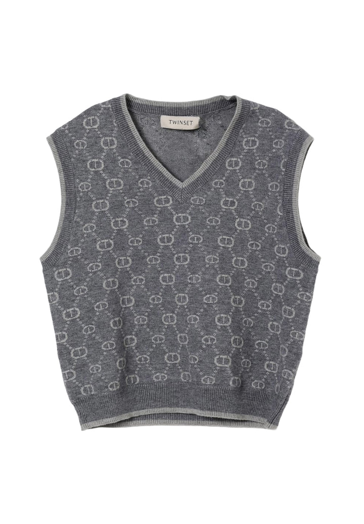 Gilet grigio per bambina