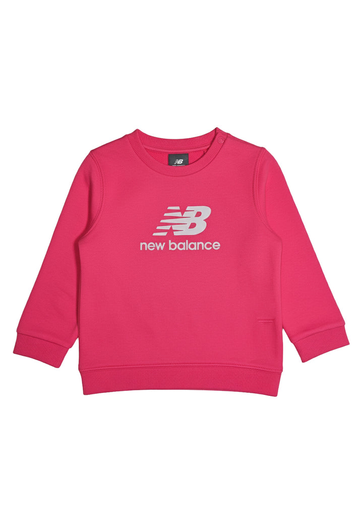 Felpa girocollo fuxia per neonata