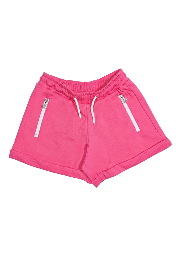 Short felpa fuxia per bambina