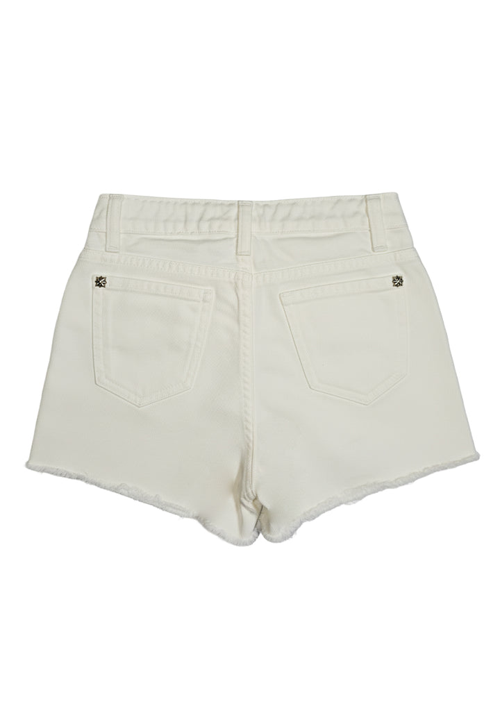 Short denim bianco per bambina