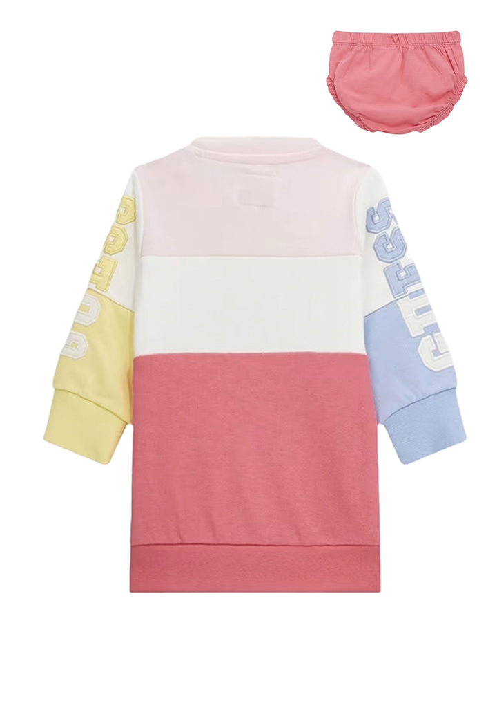 Set of sweatshirt dress + multicolor culottes for newborn