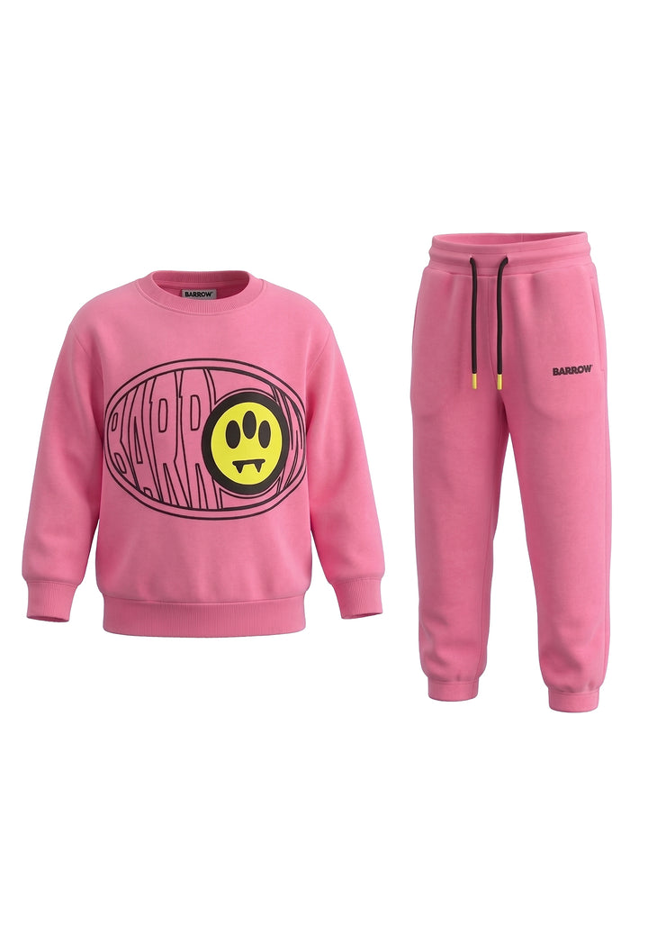 Completo felpa rosa per bambina