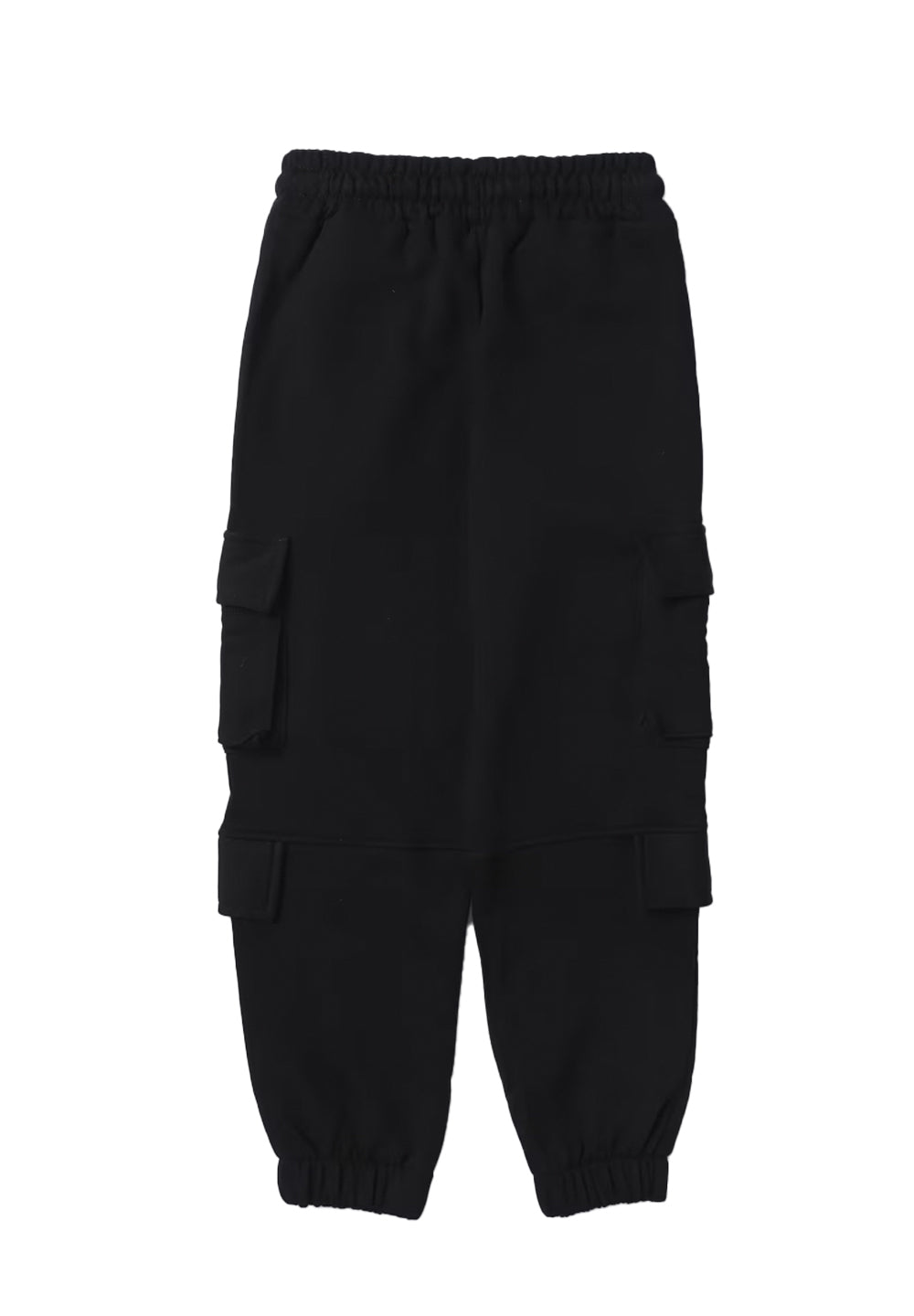 Black cargo sweatpants for boys