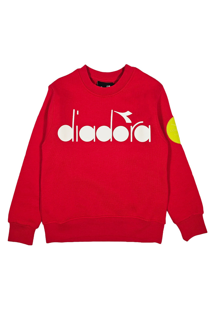 Red crewneck sweatshirt for boy