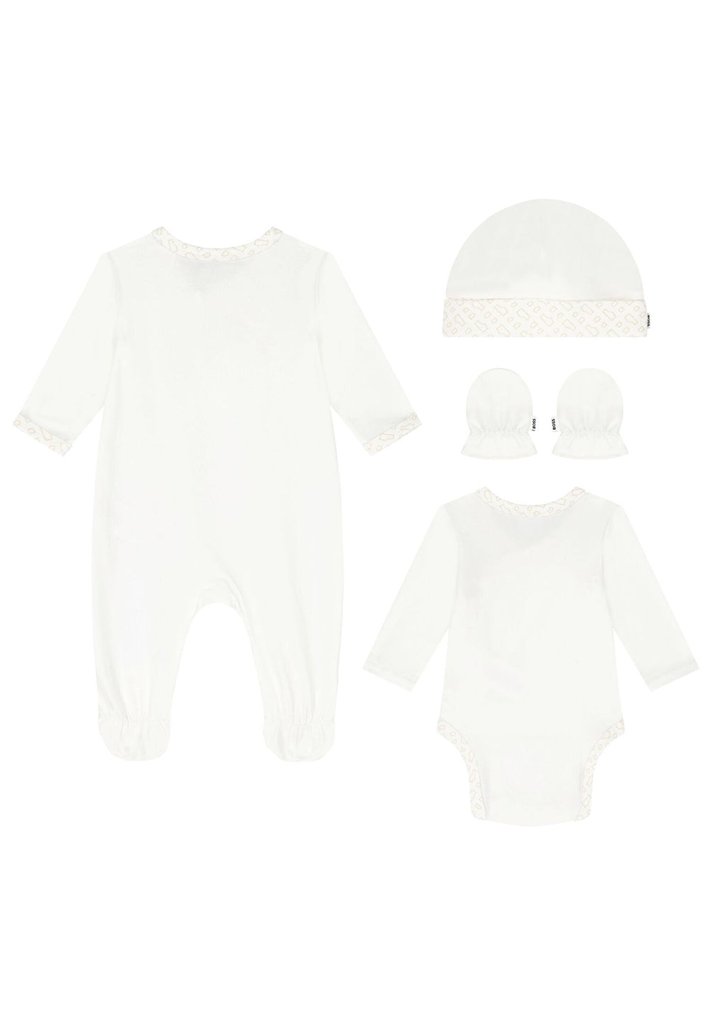 Ensemble barboteuse bébé crème