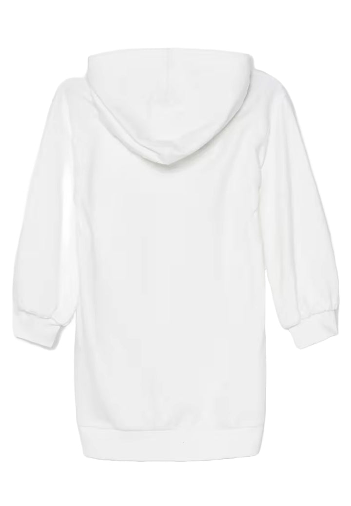 Vestito felpa bianco per neonata