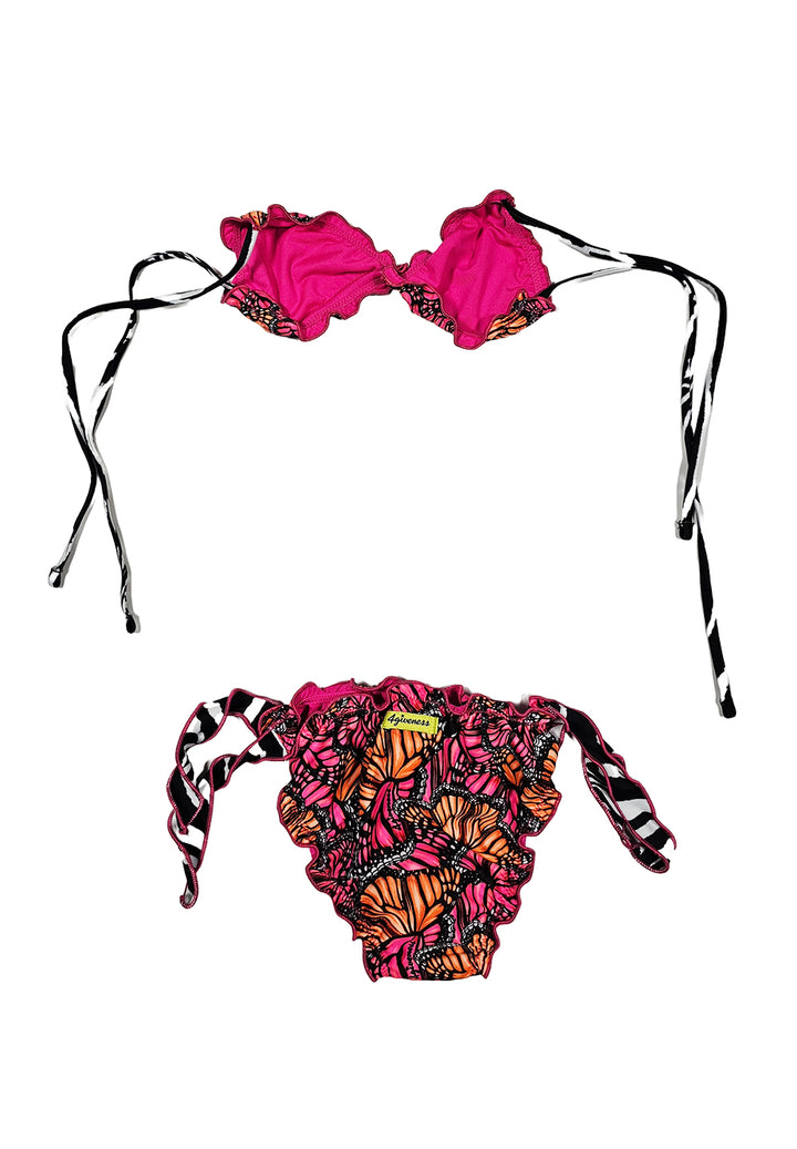 Costume bikini fuxia per bambina
