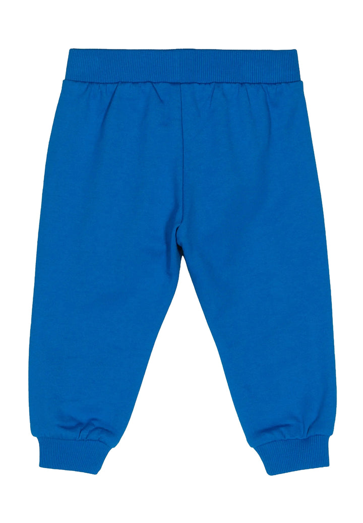 Pantalone felpa blu per neonato