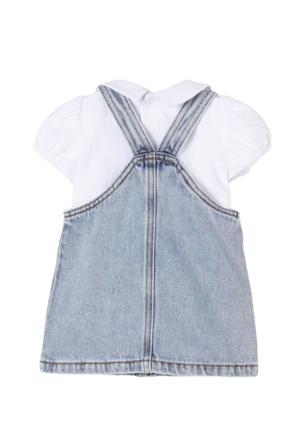 Salopette blu denim per bambina