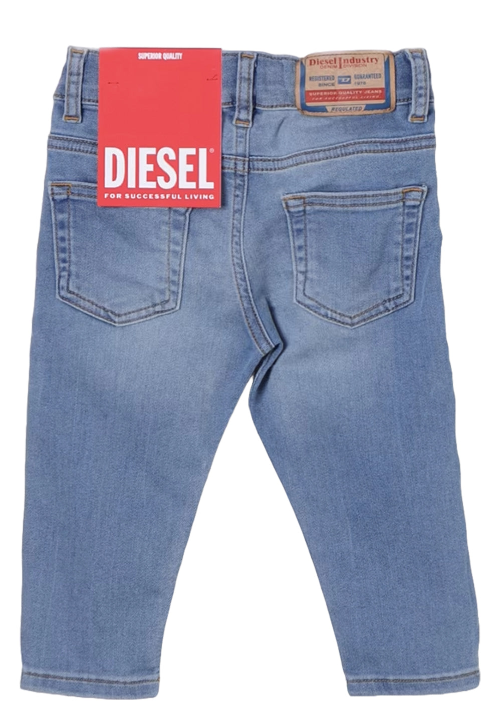 Jeans blu denim per neonato