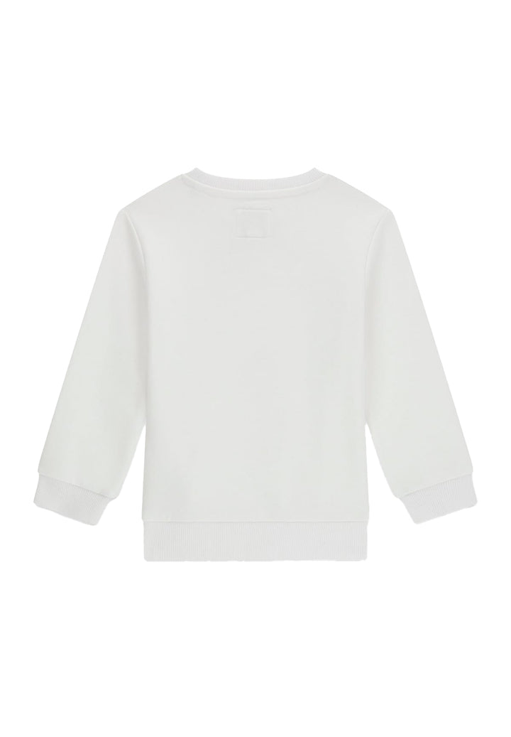 Felpa girocollo bianca per bambino