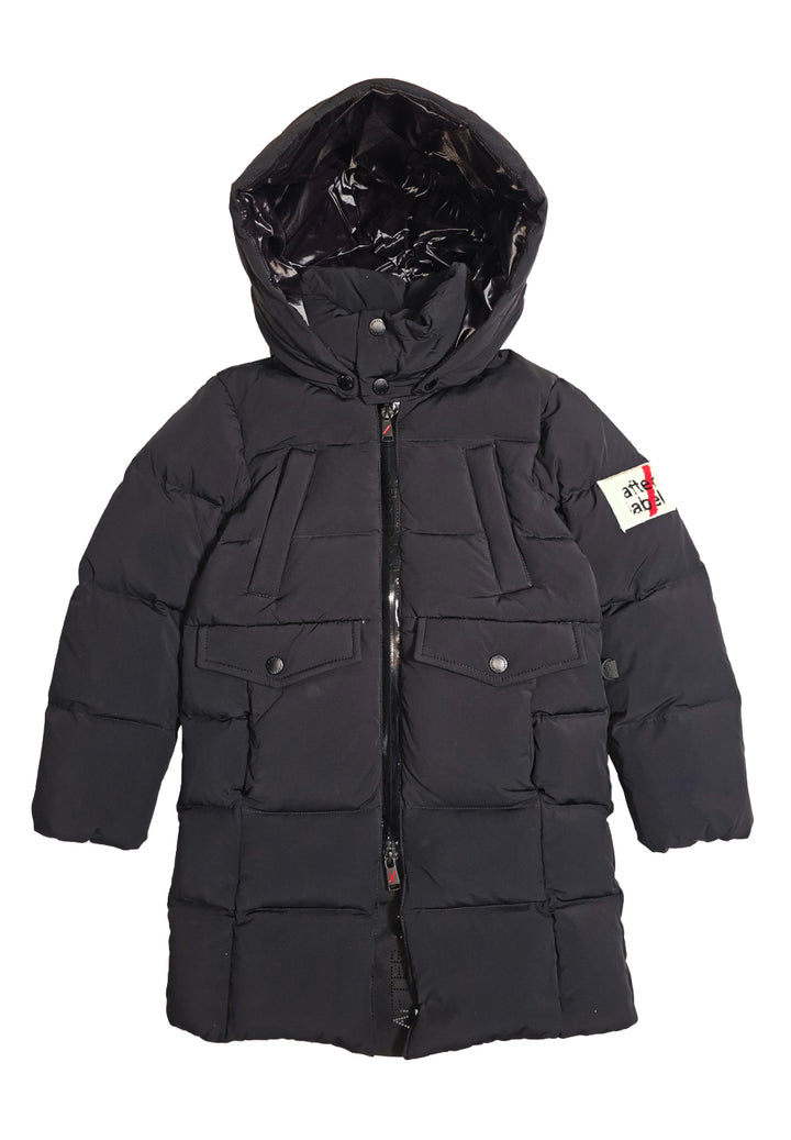 Giubbotto piumino nero per bambina