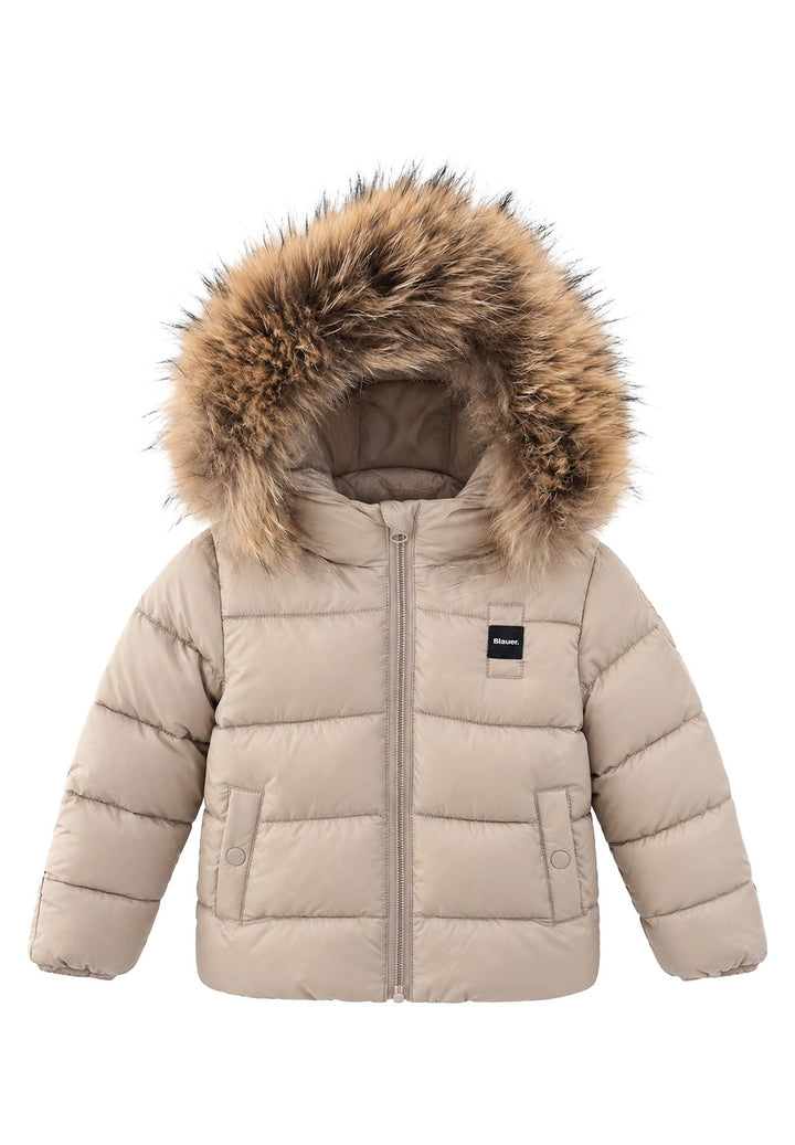 Giubbotto beige per neonata
