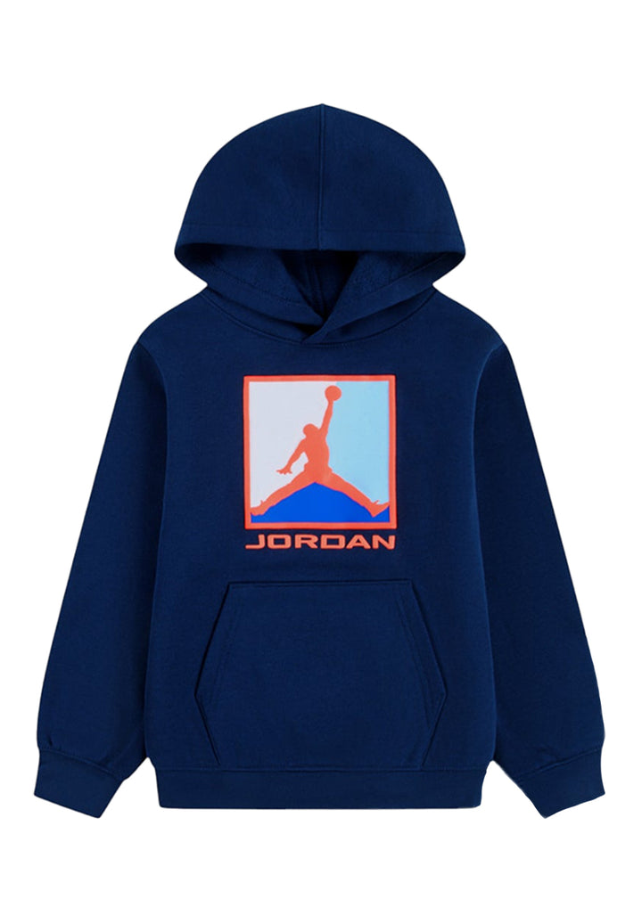 Felpa cappuccio blu per bambino