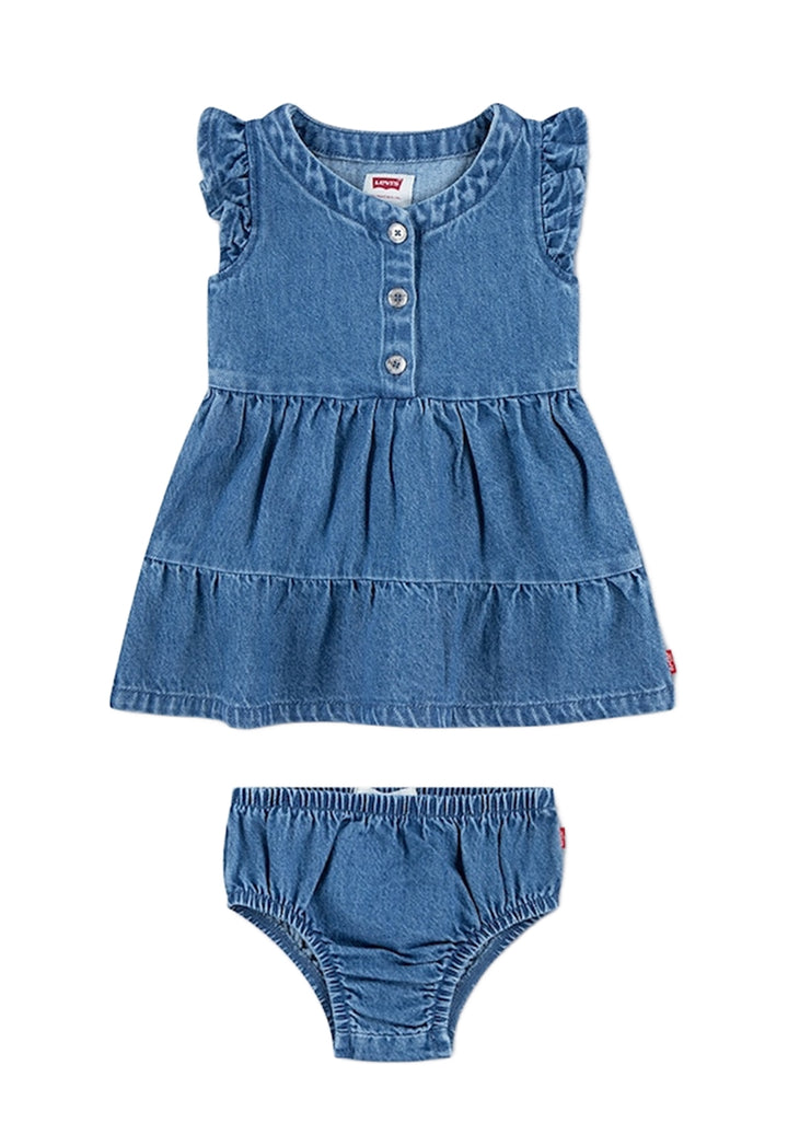 Vestito blu denim per neonata