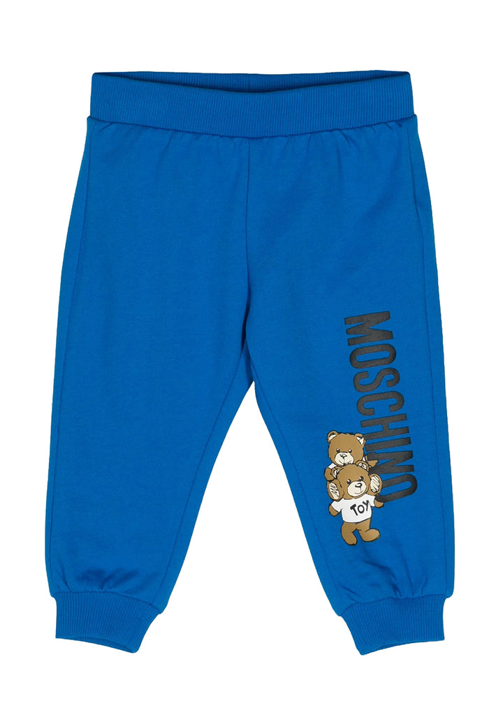 Pantalone felpa blu per neonato