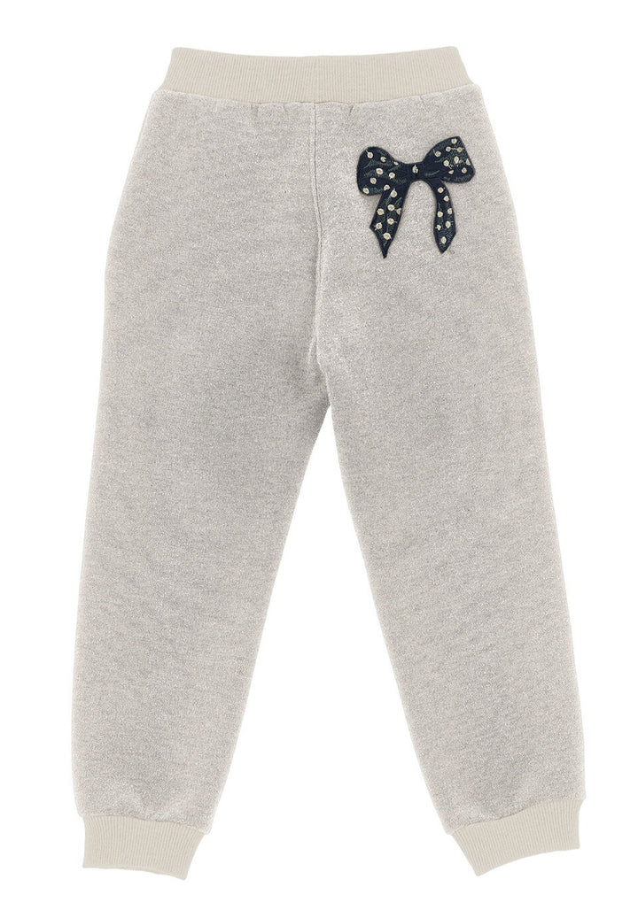 Pantalone felpa glitter sabbia per bambina