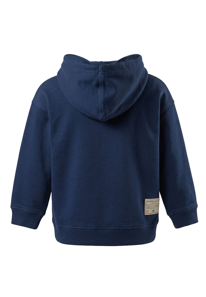 Felpa cappuccio blu navy per bambino