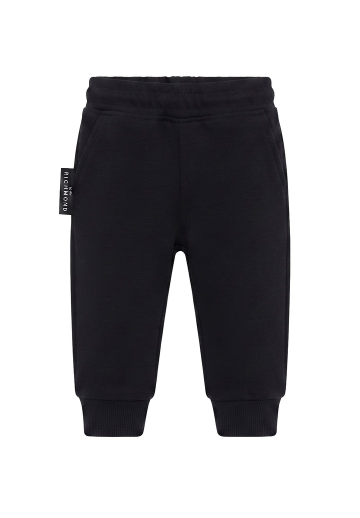 Pantalone felpa nero per neonato