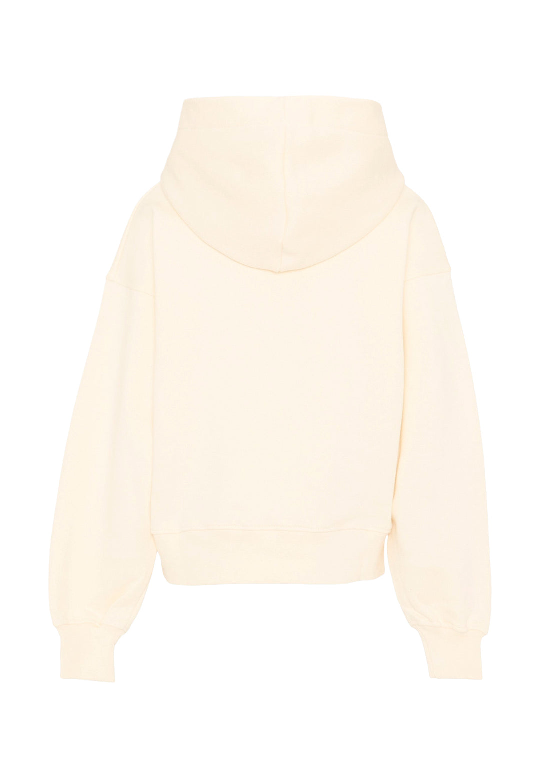 Felpa cappuccio crema per bambina