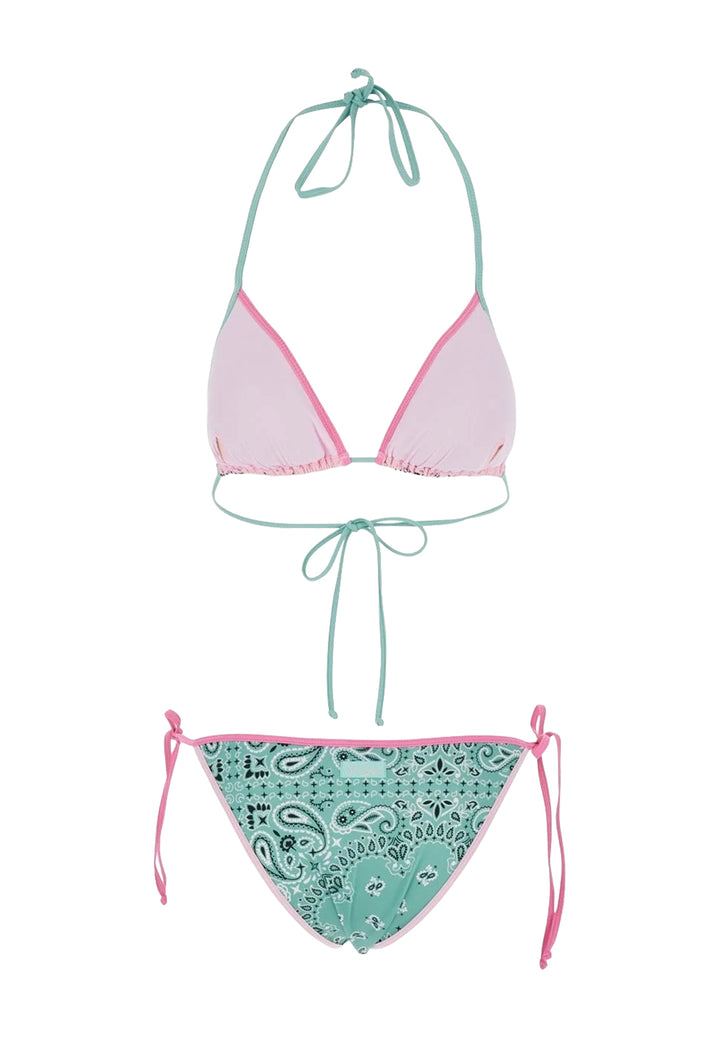Costume rosa-verde per bambina