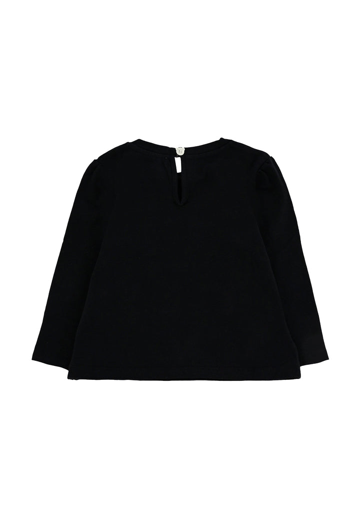 T-shirt nera per neonata