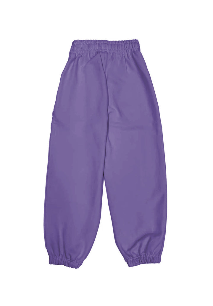 Pantalone felpa viola per bambina
