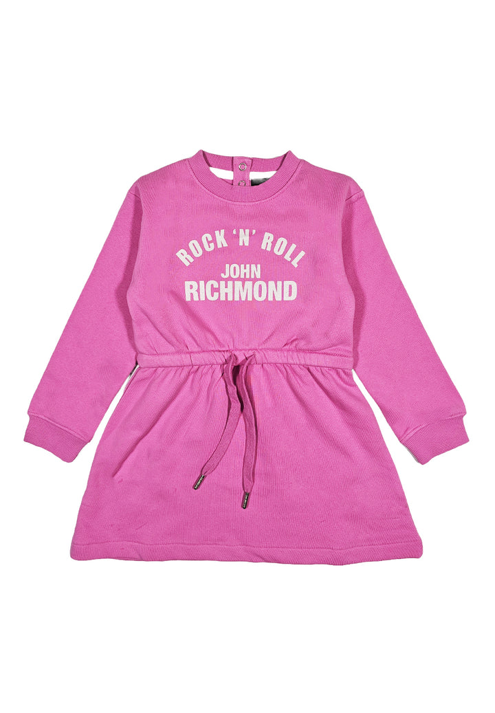 Pink sweatshirt dress for girls