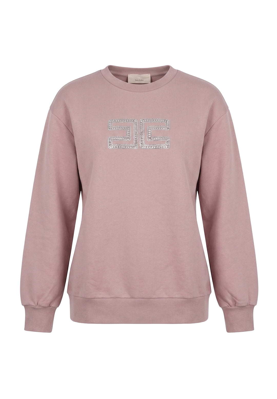 Felpa girocollo rosa per bambina
