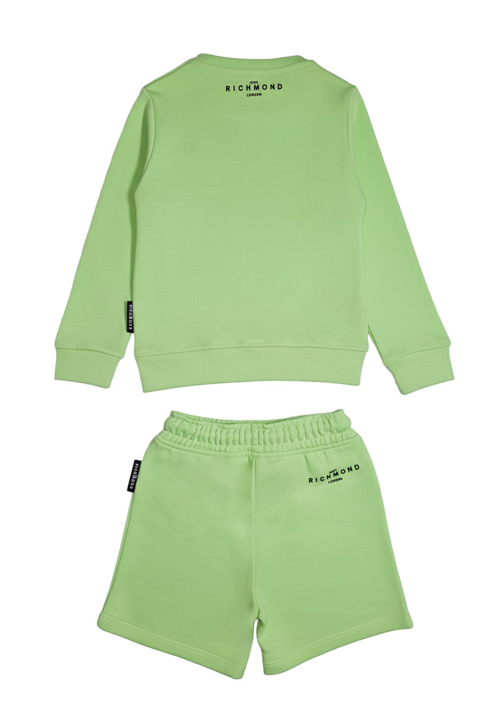 Completo felpa verde per neonato