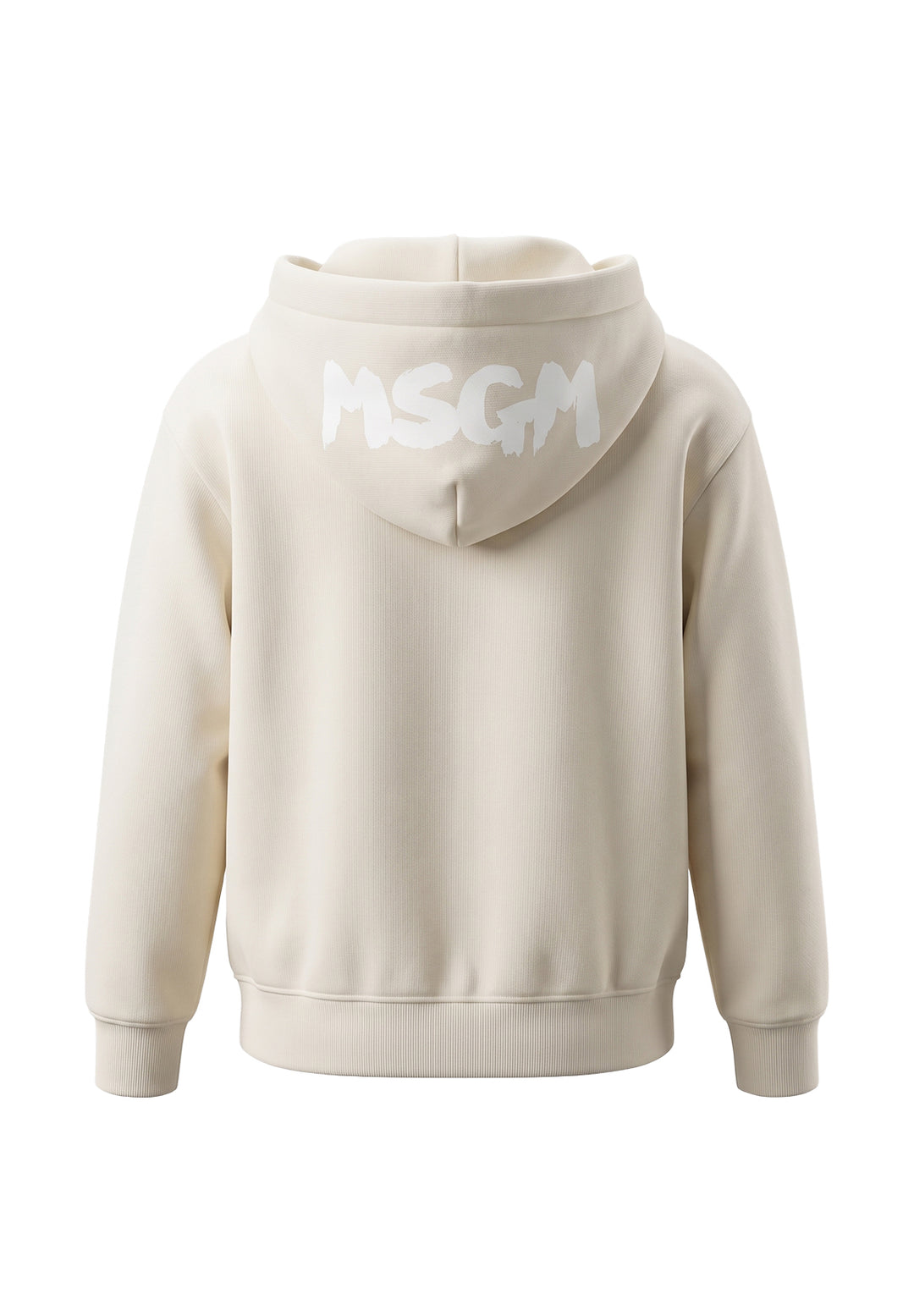 Felpa zip crema per bambino