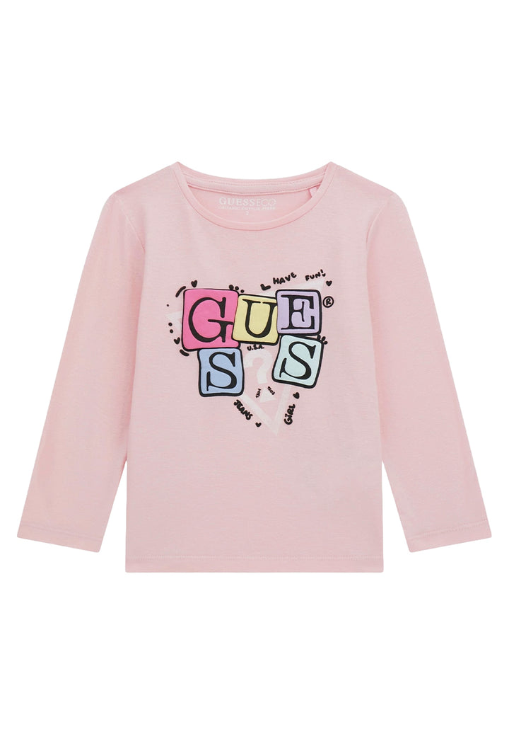T-shirt rosa cipria per bambina