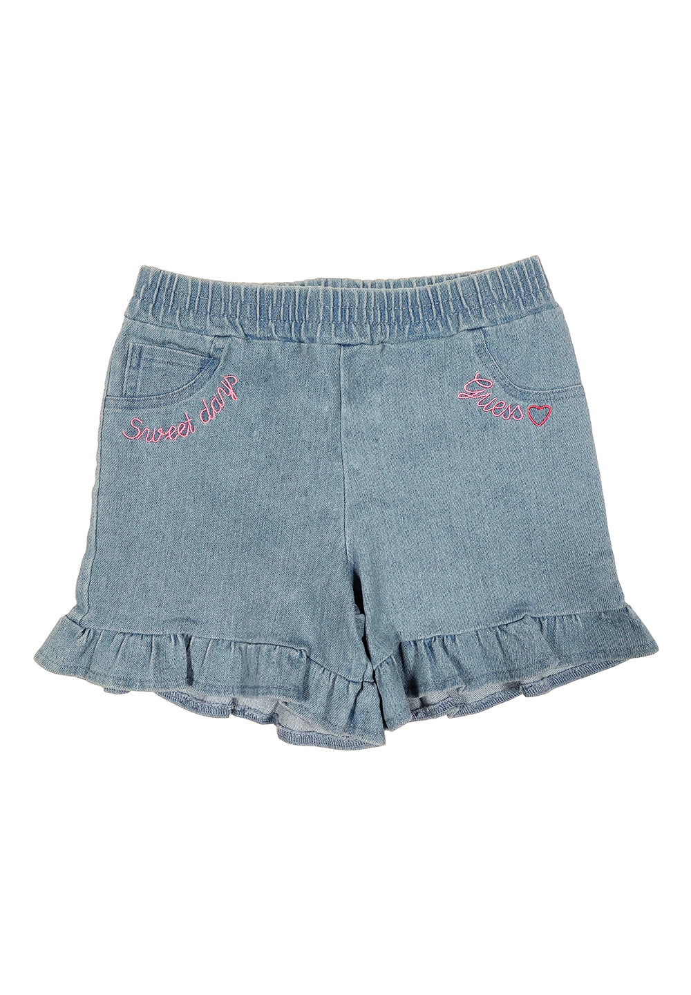 Short denim blu per bambina