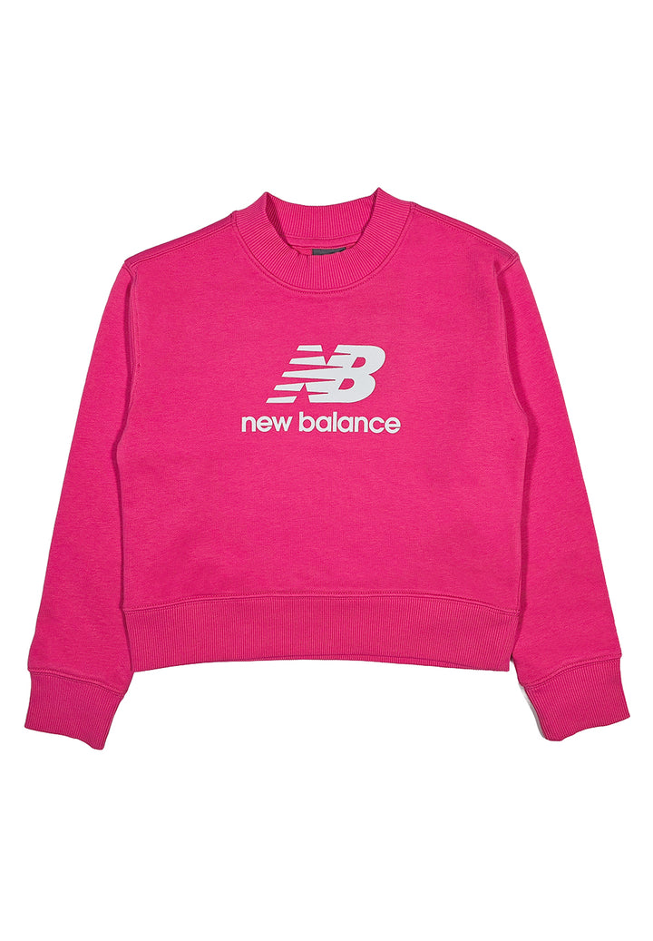 Pink crewneck sweatshirt for girls