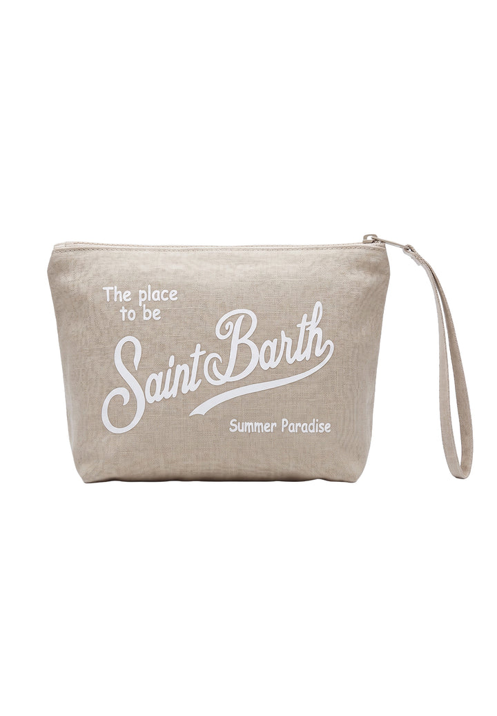 Pochette lino beige per bambina